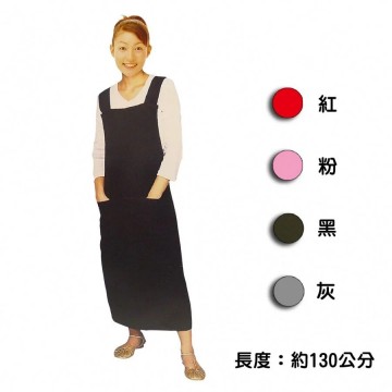 群麗美髮工作服 黑色圍裙 6018『無扣』