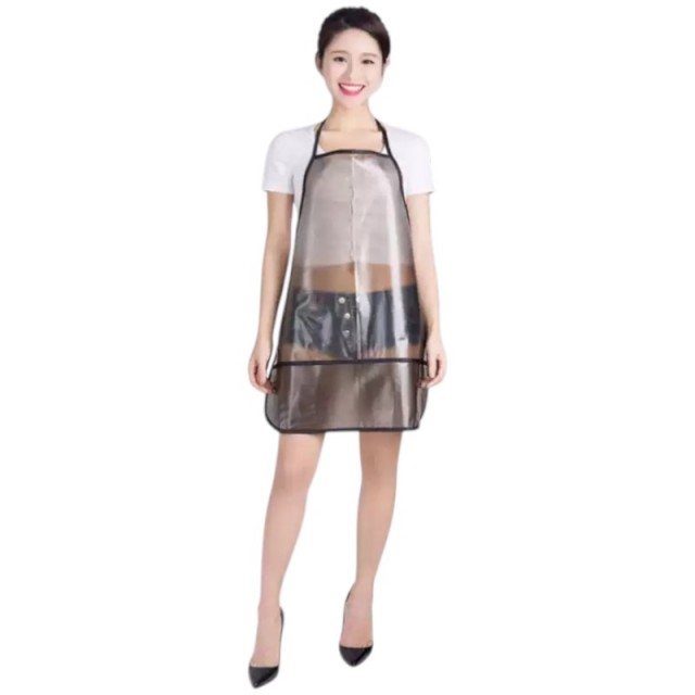 果凍黑透明防水圍裙 工作服 1657