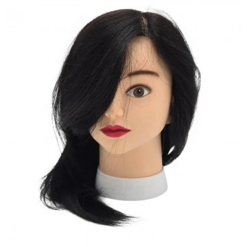 16吋100%真髮優等髮冠軍頭 白底美人頭