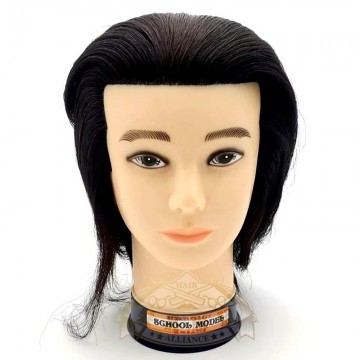 藍底男士冠軍頭 100％全真髮可燙染