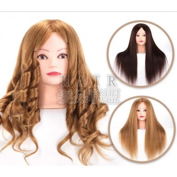 出清-24吋剪吹編髮造型高溫絲美人頭